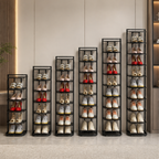 Multi-Tier Minimalist Iron Shoe Rack for Space-Saving | Ridorn