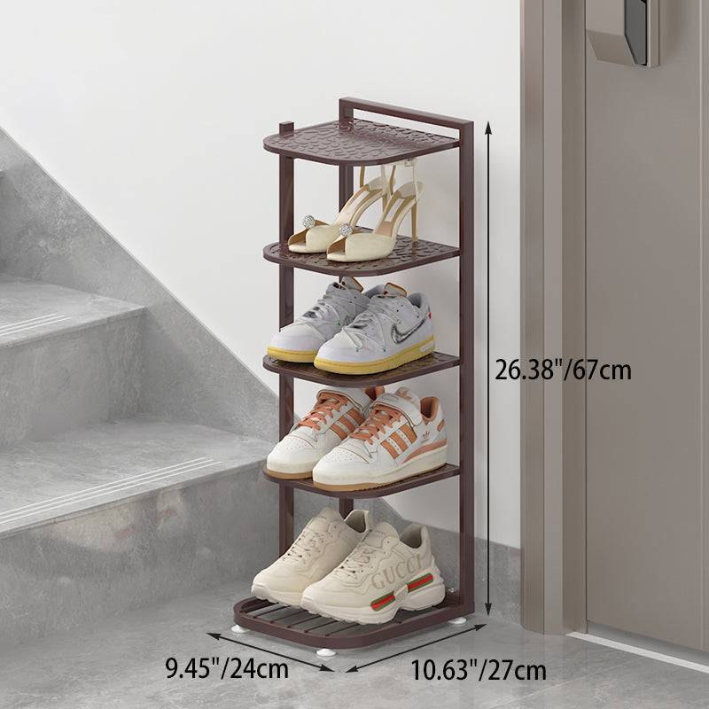Multi-Tier Minimalist Iron Shoe Rack for Space-Saving | Ridorn