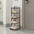 Multi-Tier Minimalist Iron Shoe Rack for Space-Saving | Ridorn