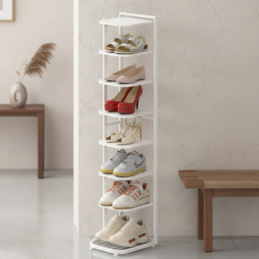 Multi-Tier Minimalist Iron Shoe Rack for Space-Saving | Ridorn