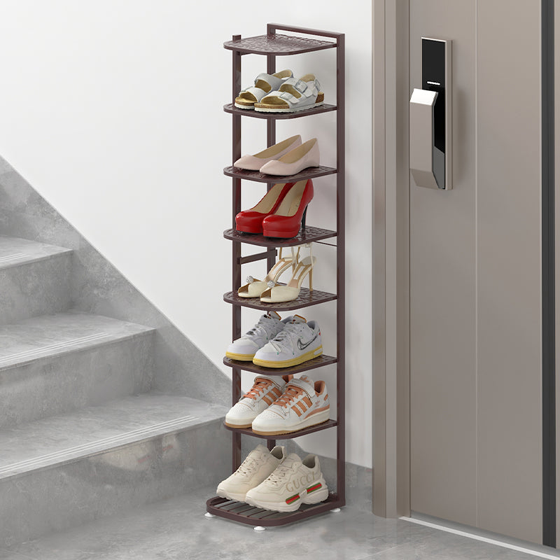 Multi-Tier Minimalist Iron Shoe Rack for Space-Saving | Ridorn