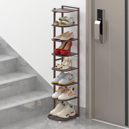 Multi-Tier Minimalist Iron Shoe Rack for Space-Saving | Ridorn