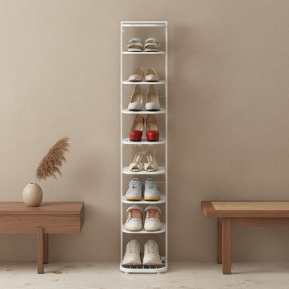 Multi-Tier Minimalist Iron Shoe Rack for Space-Saving | Ridorn