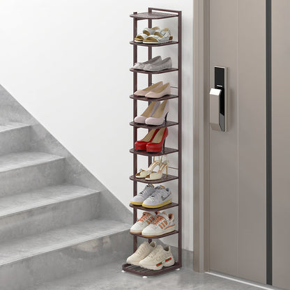 Multi-Tier Minimalist Iron Shoe Rack for Space-Saving | Ridorn