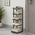 Multi-Tier Minimalist Iron Shoe Rack for Space-Saving | Ridorn