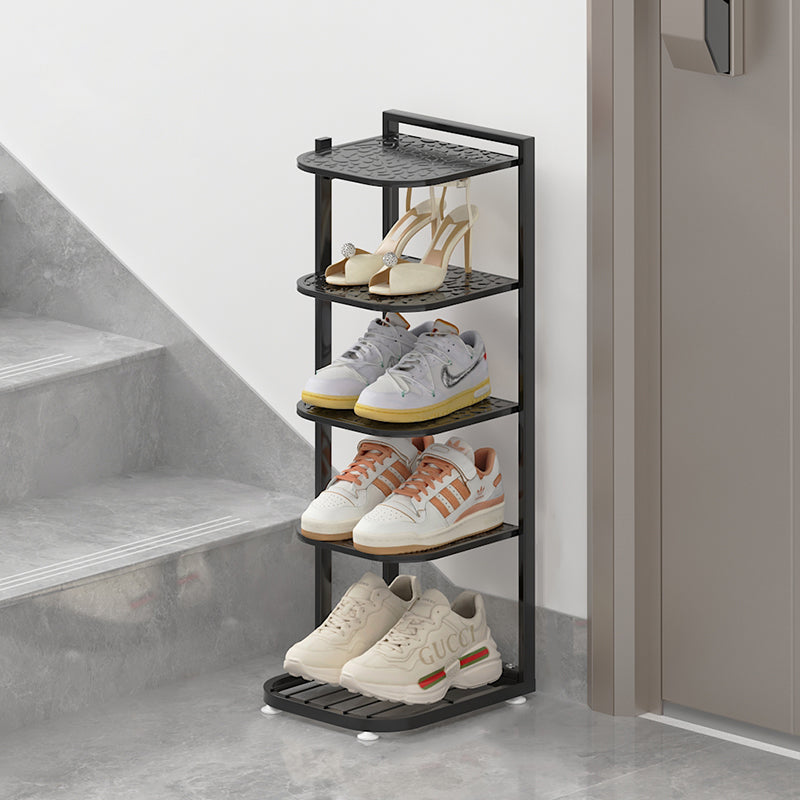 Multi-Tier Minimalist Iron Shoe Rack for Space-Saving | Ridorn