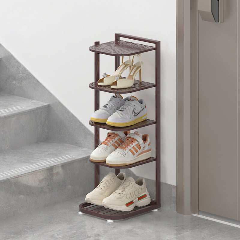 Multi-Tier Minimalist Iron Shoe Rack for Space-Saving | Ridorn