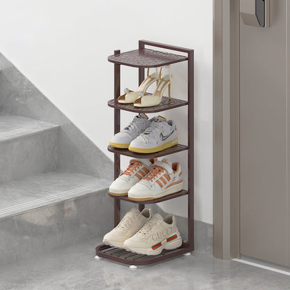 Multi-Tier Minimalist Iron Shoe Rack for Space-Saving | Ridorn