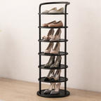 Minimalist Multi-Tier Shoe Rack in Iron - 5 to 8 Tiers | Ridorn-Shoe Storage Racks-Ridorn