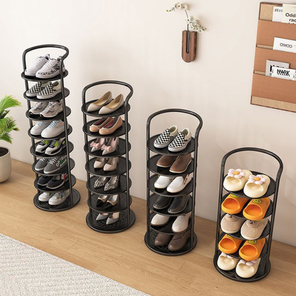 Minimalist Multi-Tier Shoe Rack in Iron - 5 to 8 Tiers | Ridorn-Shoe Storage Racks-Ridorn