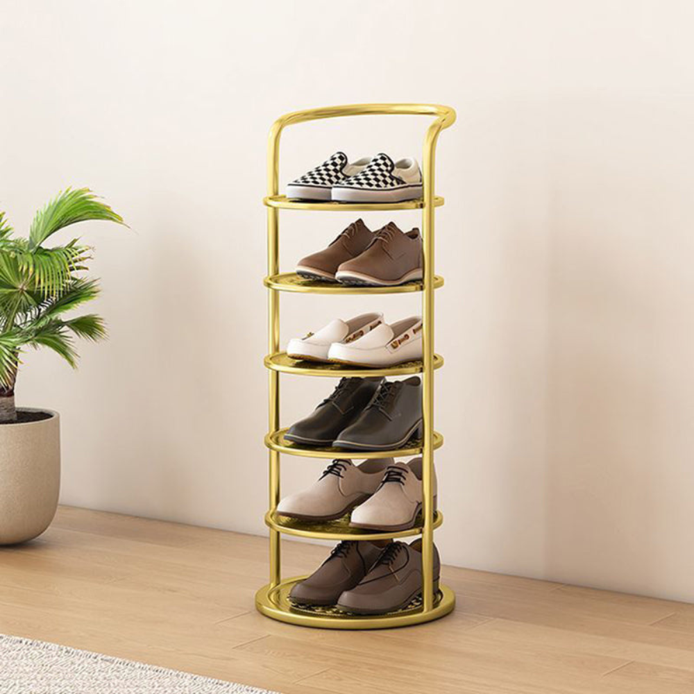 Minimalist Multi-Tier Shoe Rack in Iron - 5 to 8 Tiers | Ridorn-Shoe Storage Racks-Ridorn