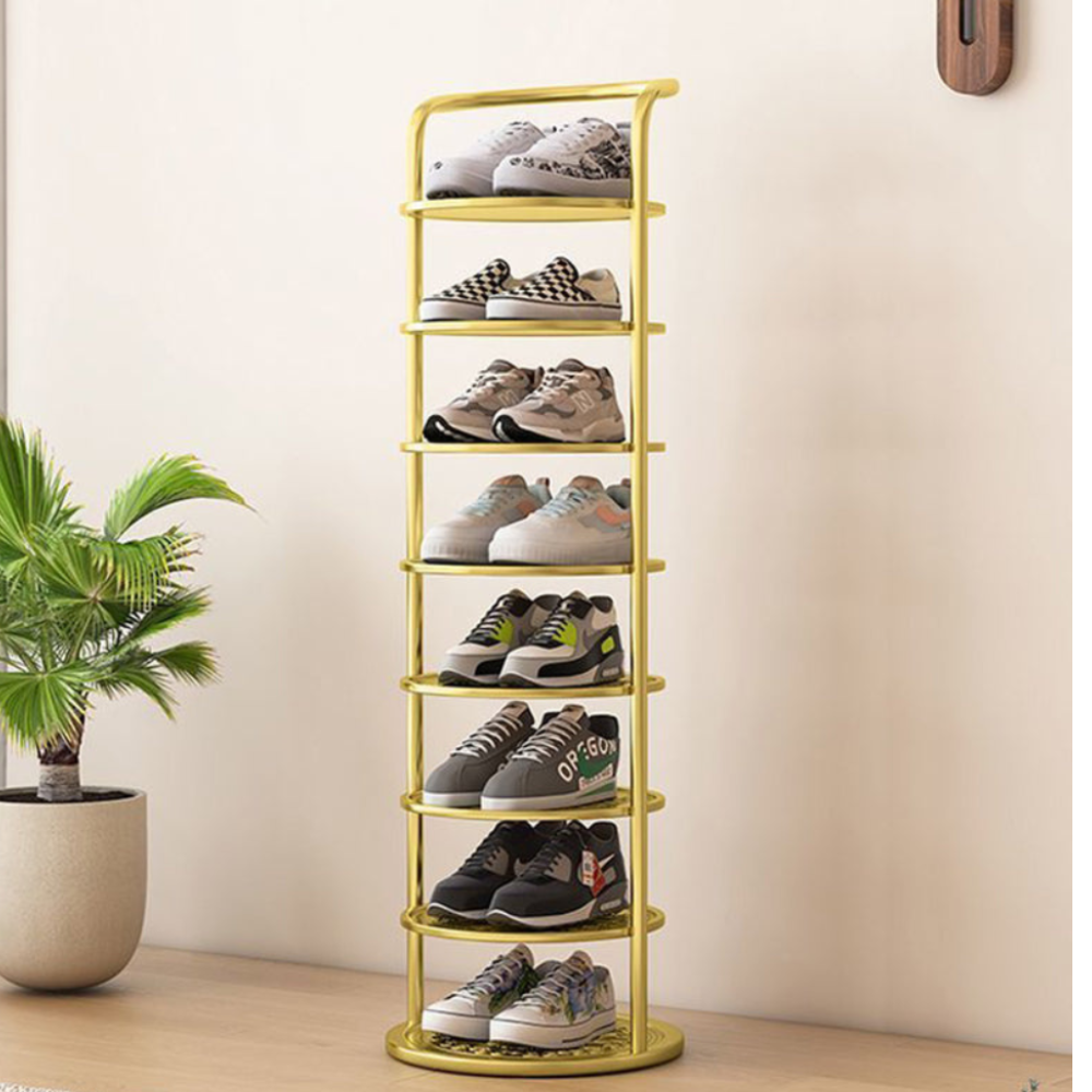 Minimalist Multi-Tier Shoe Rack in Iron - 5 to 8 Tiers | Ridorn-Shoe Storage Racks-Ridorn