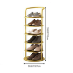 Minimalist Multi-Tier Shoe Rack in Iron - 5 to 8 Tiers | Ridorn-Shoe Storage Racks-Ridorn