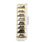 Minimalist Multi-Tier Shoe Rack in Iron - 5 to 8 Tiers | Ridorn-Shoe Storage Racks-Ridorn