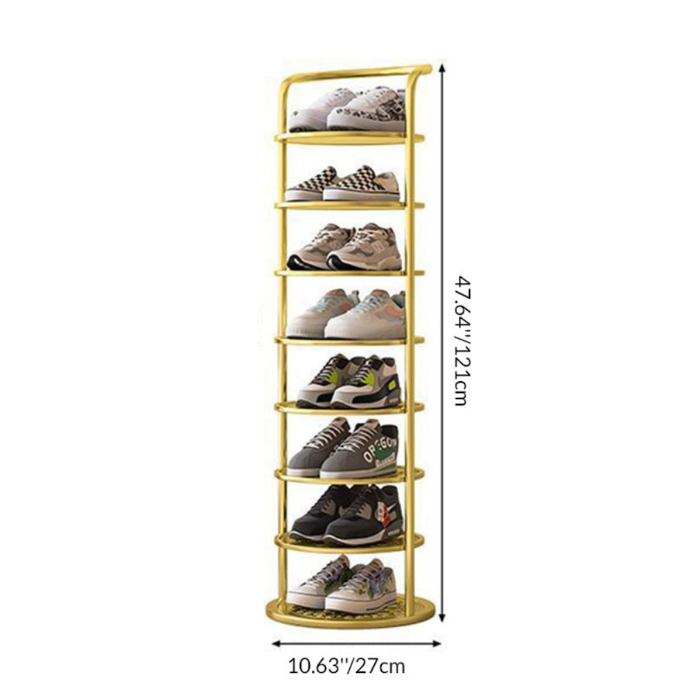Minimalist Multi-Tier Shoe Rack in Iron - 5 to 8 Tiers | Ridorn-Shoe Storage Racks-Ridorn