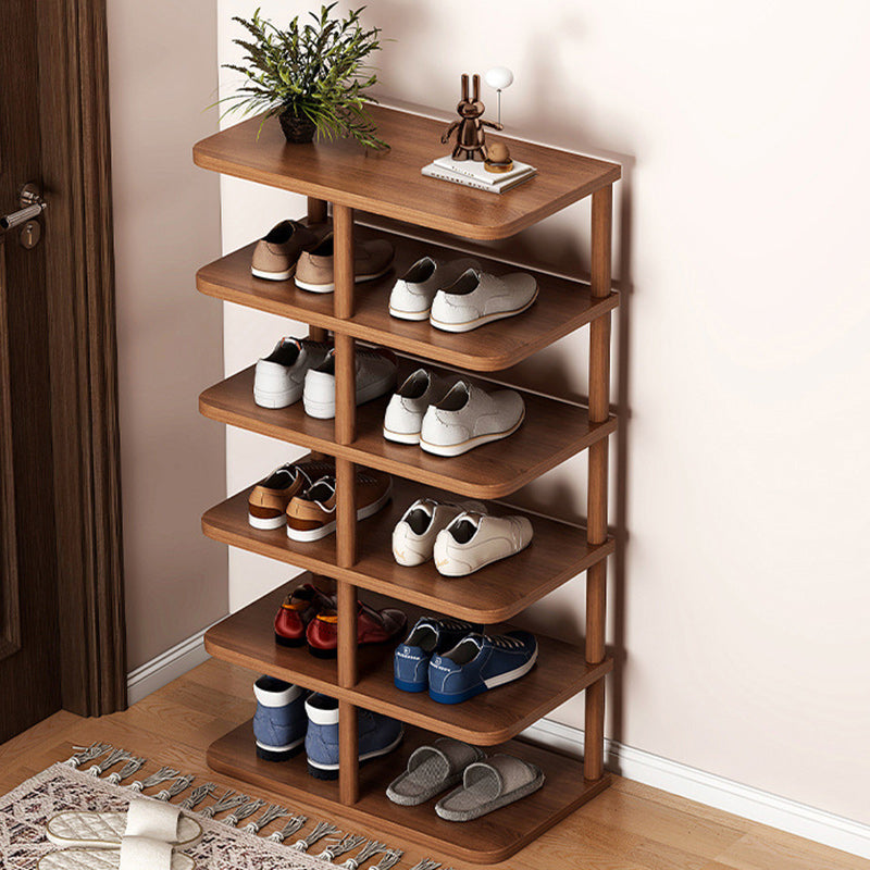 Minimalist Shoe Storage Rack - 6/7 Tier PVC & Wood Organizer | Ridorn-Shoe Storage-Ridorn