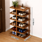 Minimalist Shoe Storage Rack - 6/7 Tier PVC & Wood Organizer | Ridorn-Shoe Storage-Ridorn