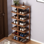 Minimalist Shoe Storage Rack - 6/7 Tier PVC & Wood Organizer | Ridorn-Shoe Storage-Ridorn