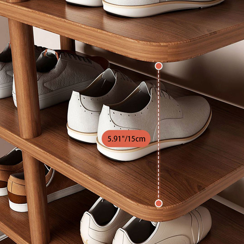 Minimalist Shoe Storage Rack - 6/7 Tier PVC & Wood Organizer | Ridorn-Shoe Storage-Ridorn