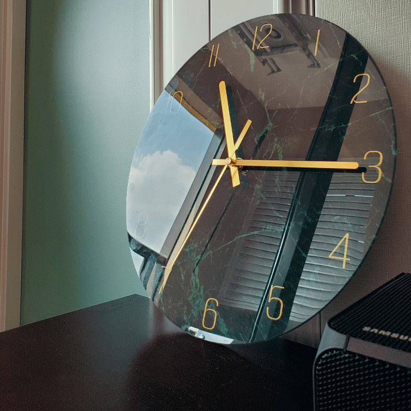 Artistic Modern Glass Wall Clock in 7 Unique Designs | Ridorn