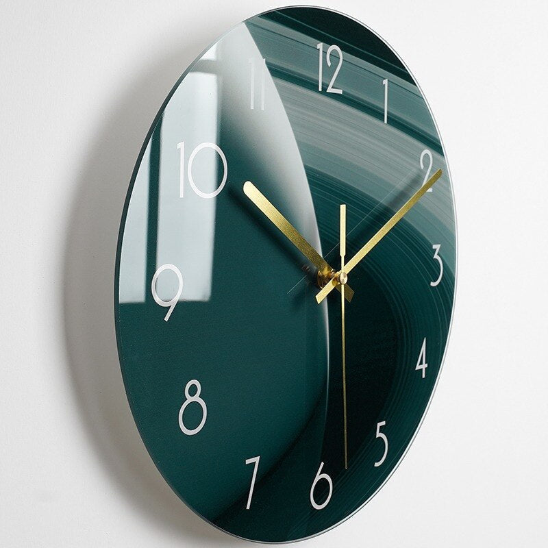 Artistic Modern Glass Wall Clock in 7 Unique Designs | Ridorn