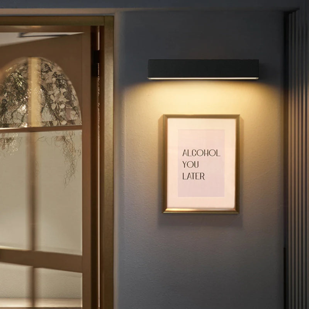 Modern LED Strip Wall Light | Waterproof Outdoor Fixture for Garden, Porch & Courtyard | Ridorn