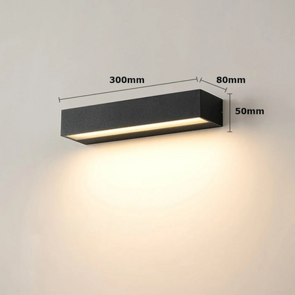 Modern LED Strip Wall Light | Waterproof Outdoor Fixture for Garden, Porch & Courtyard | Ridorn