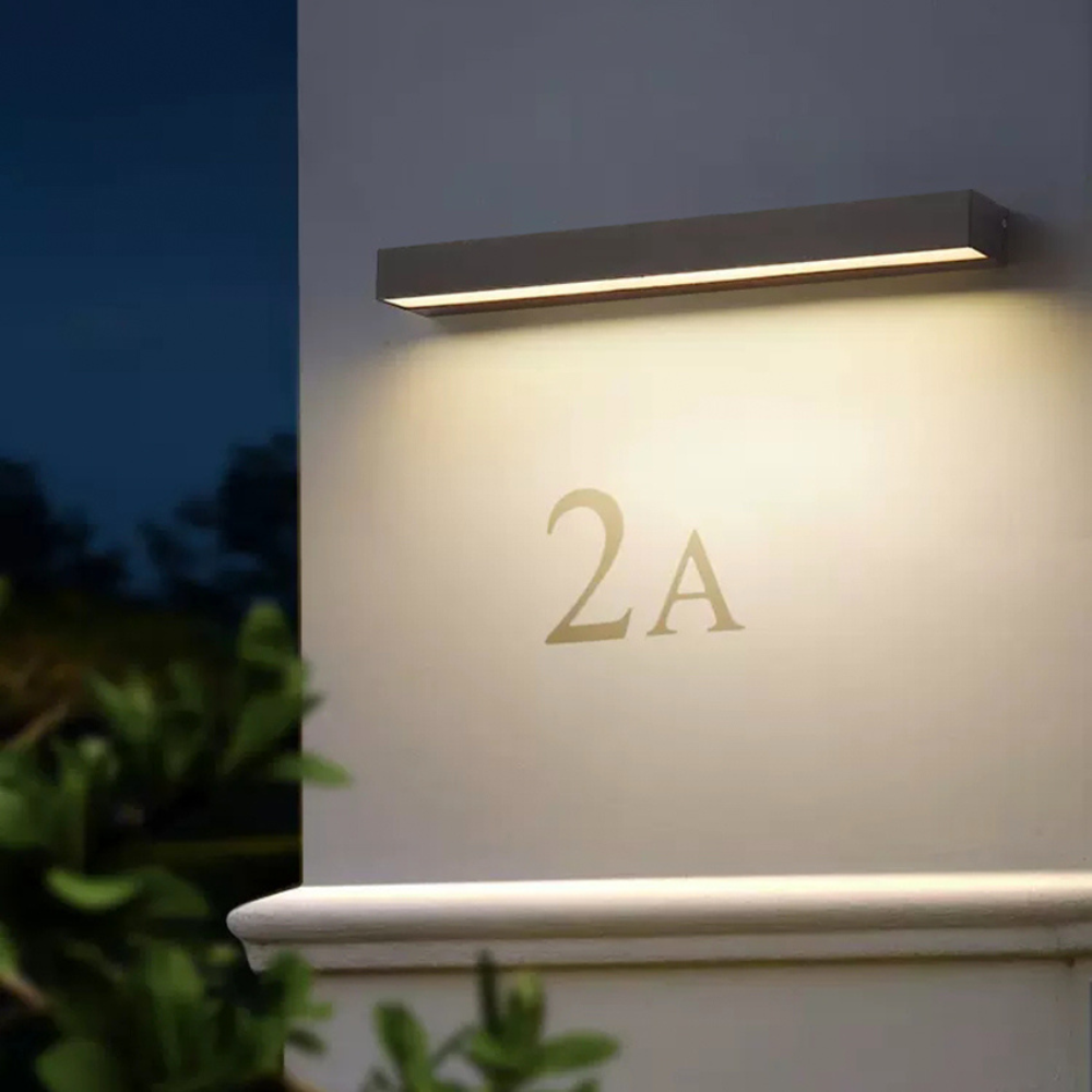Modern LED Strip Wall Light | Waterproof Outdoor Fixture for Garden, Porch & Courtyard | Ridorn
