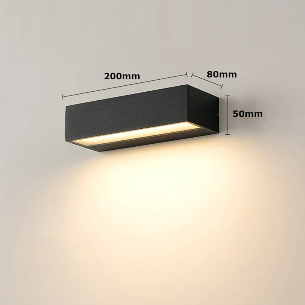 Modern LED Strip Wall Light | Waterproof Outdoor Fixture for Garden, Porch & Courtyard | Ridorn