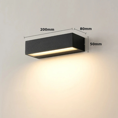 Modern LED Strip Wall Light | Waterproof Outdoor Fixture for Garden, Porch & Courtyard | Ridorn