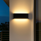 Modern LED wall sconce light waterproof outdoor fixture front view