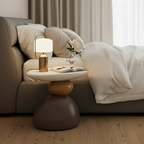 Modern Minimalist Round Stone Side Table for Any Room | Ridorn-Side Table-Ridorn