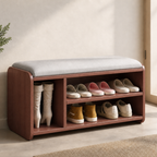 Modern Minimalist Shoe Bench with Two-Tier Storage and | Ridorn-Benches-Ridorn