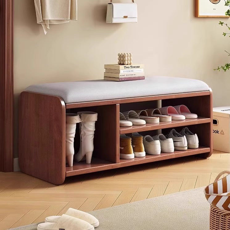 Modern Minimalist Shoe Bench with Two-Tier Storage and | Ridorn-Benches-Ridorn