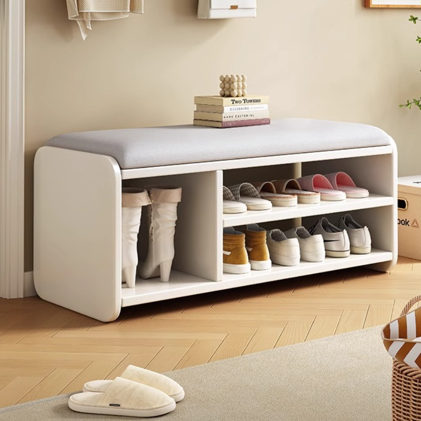 Modern Minimalist Shoe Bench with Two-Tier Storage and | Ridorn-Benches-Ridorn