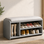Modern Minimalist Shoe Bench with Two-Tier Storage and | Ridorn-Benches-Ridorn