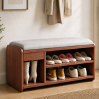 Modern Minimalist Shoe Bench with Two-Tier Storage and | Ridorn-Benches-Ridorn