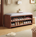 Modern Minimalist Shoe Bench with Two-Tier Storage and | Ridorn-Benches-Ridorn