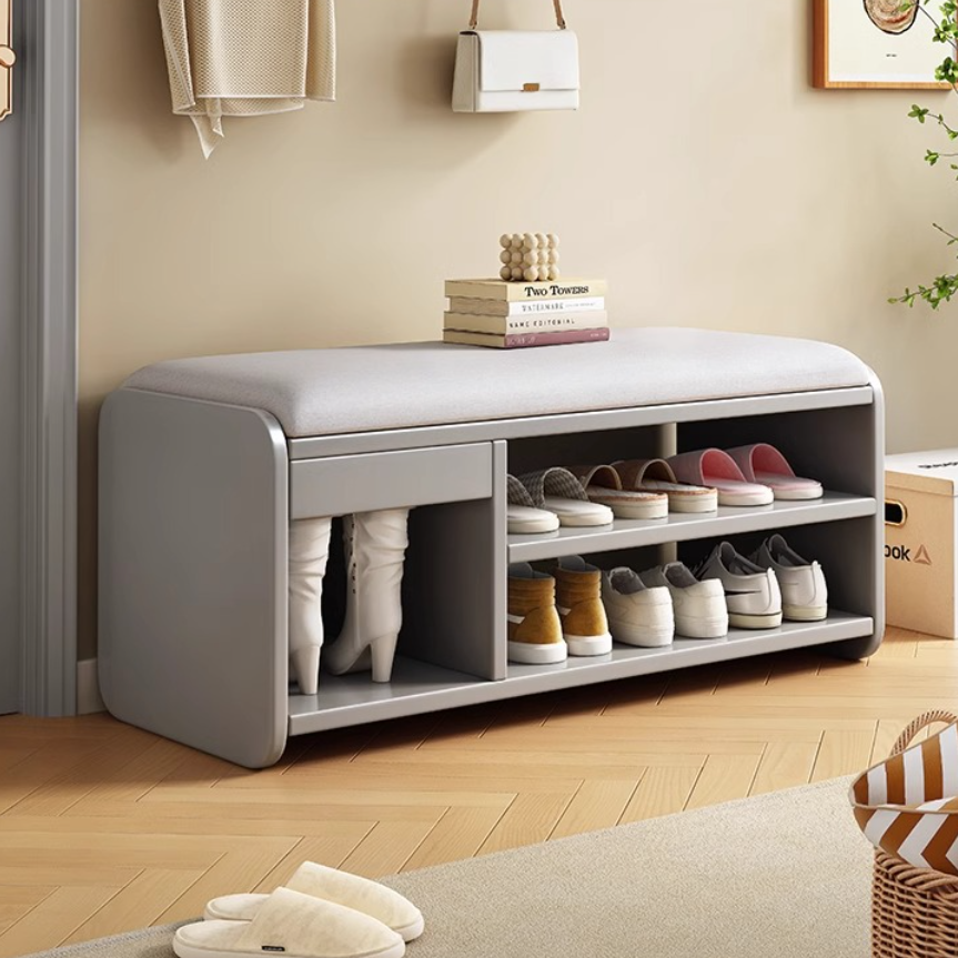 Modern Minimalist Shoe Bench with Two-Tier Storage and | Ridorn-Benches-Ridorn