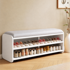 Modern Minimalist Shoe Bench with Two-Tier Storage and | Ridorn-Benches-Ridorn
