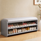 Modern Minimalist Shoe Bench with Two-Tier Storage and | Ridorn-Benches-Ridorn