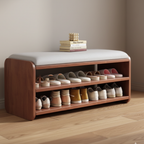 Modern Minimalist Shoe Bench with Two-Tier Storage and | Ridorn-Benches-Ridorn