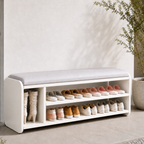 Modern Minimalist Shoe Bench with Two-Tier Storage and | Ridorn-Benches-Ridorn
