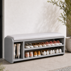 Modern Minimalist Shoe Bench with Two-Tier Storage and | Ridorn-Benches-Ridorn