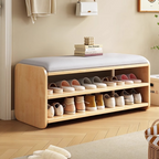 Modern Minimalist Shoe Bench with Two-Tier Storage and | Ridorn-Benches-Ridorn