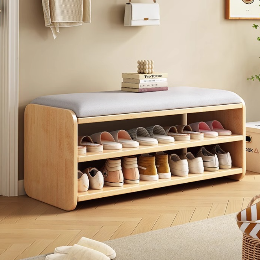 Modern Minimalist Shoe Bench with Two-Tier Storage and | Ridorn-Benches-Ridorn