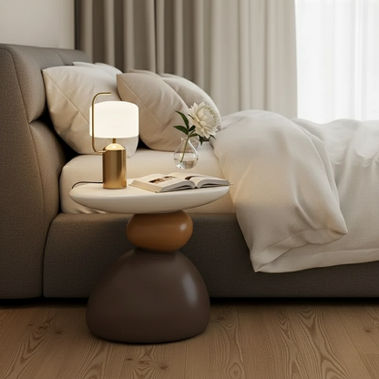 Modern Minimalist Round Stone Side Table for Any Room | Ridorn