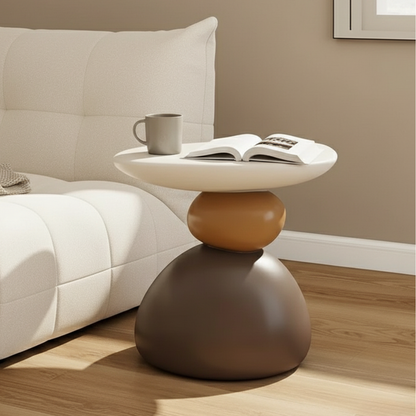 Modern Minimalist Round Stone Side Table for Any Room | Ridorn