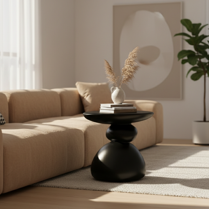 Modern Minimalist Round Stone Side Table for Any Room | Ridorn
