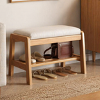 Modern Scandinavian Shoe Rack - Solid Wood with Tech Cloth | Ridorn-Shoe Storage-Ridorn